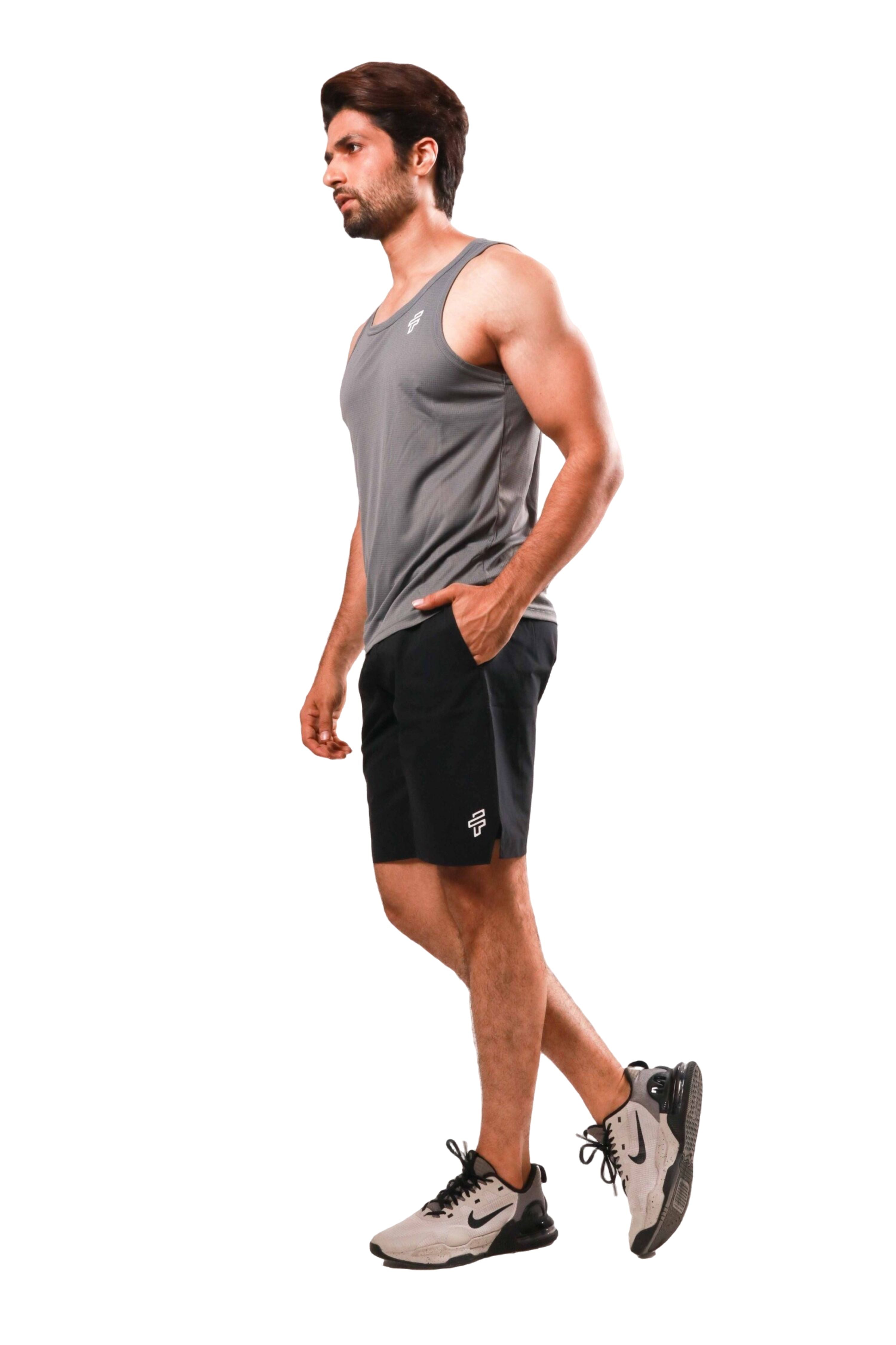 2 - in - 1 Compression Shorts - Black/Black - Flecto