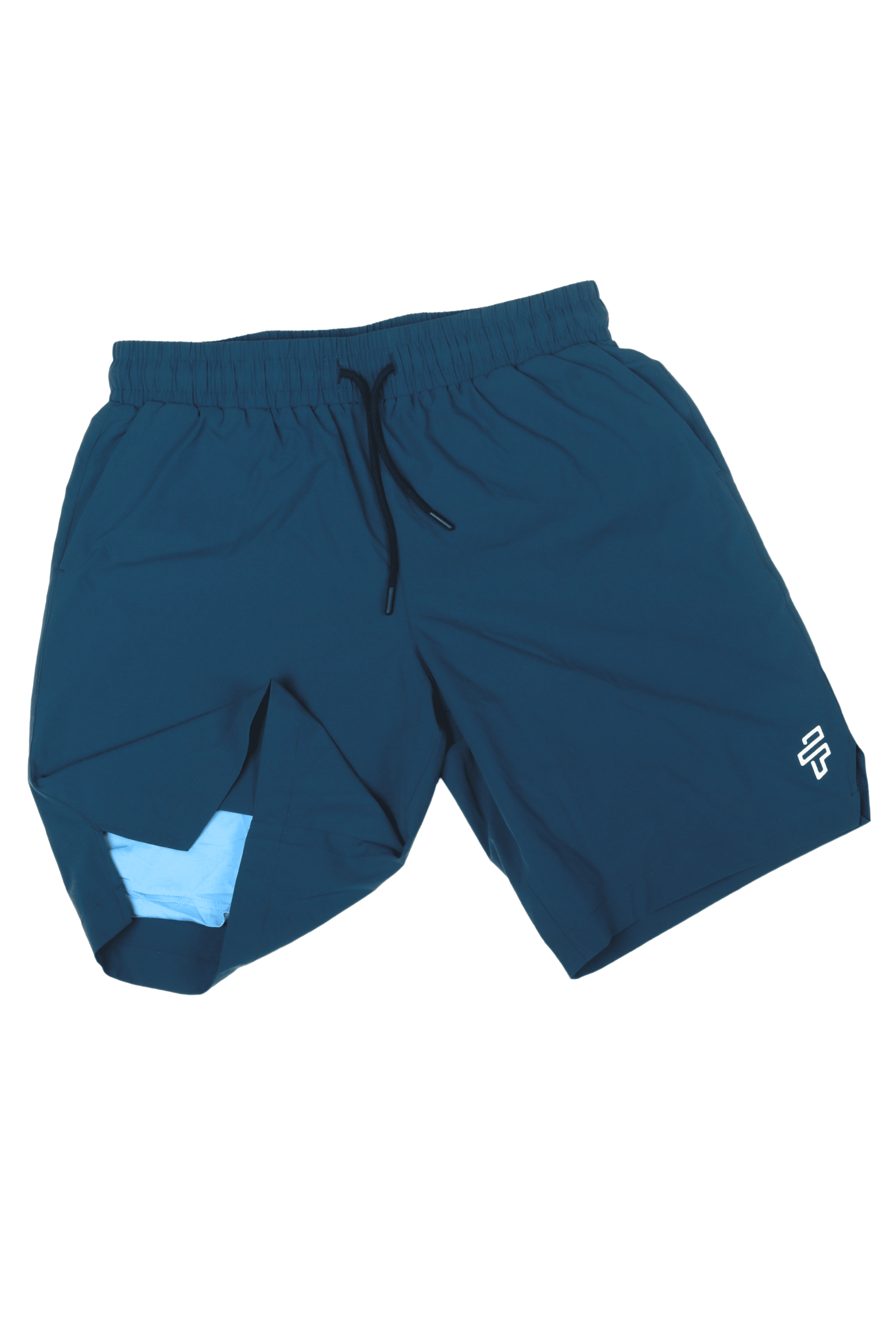 2 - in - 1 Compression Shorts - Deep Teal/Sky - Flecto