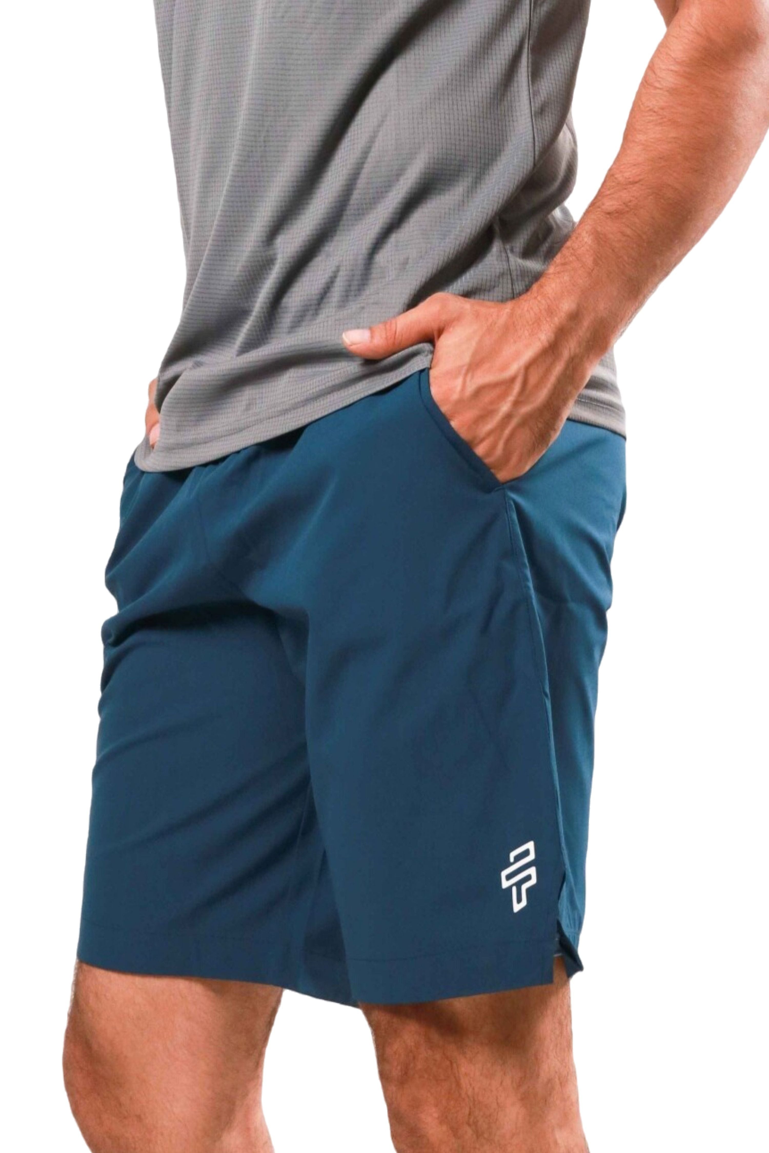 2 - in - 1 Compression Shorts - Deep Teal/Sky - Flecto