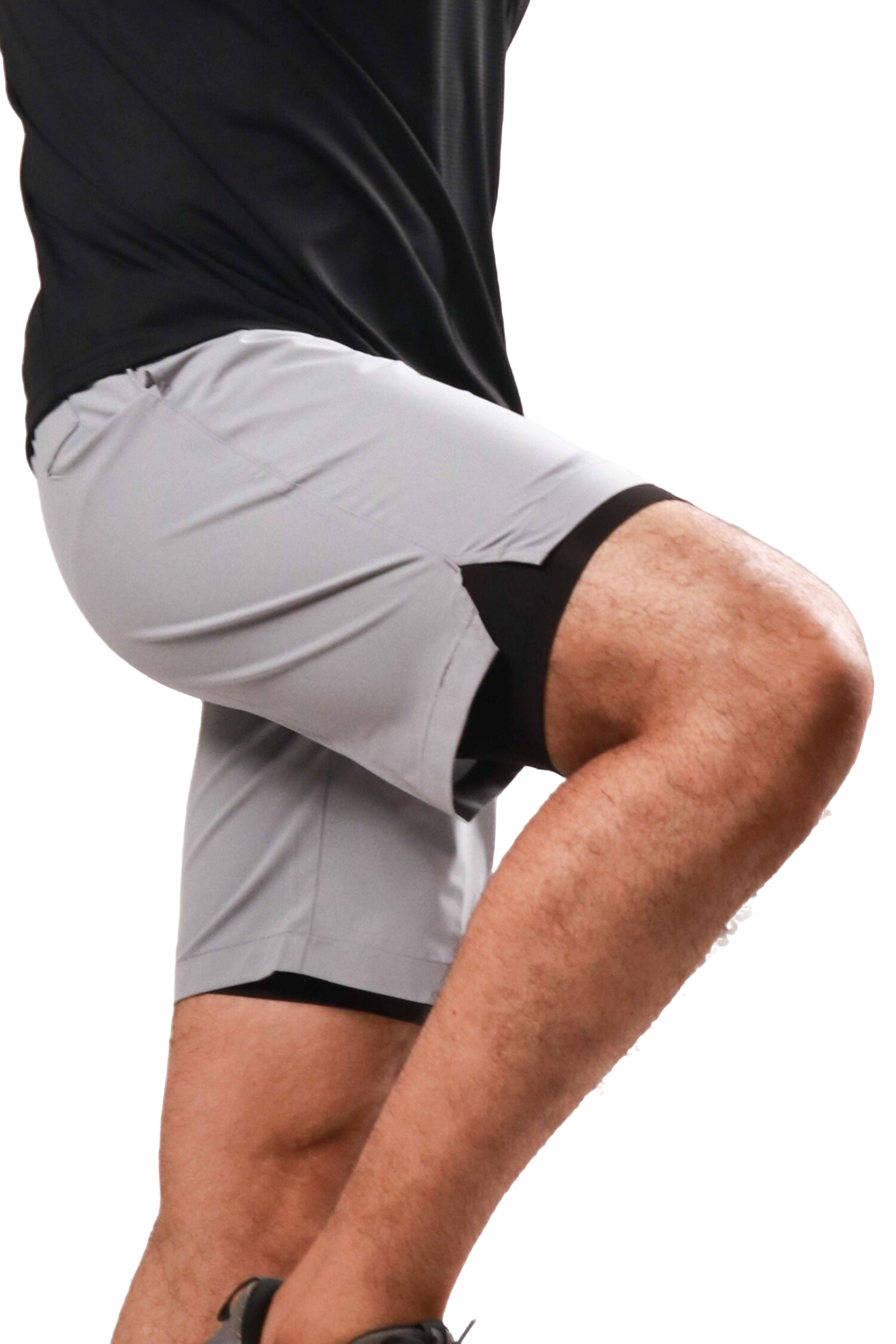 2 - in - 1 Compression Shorts - Storm/Black - Flecto