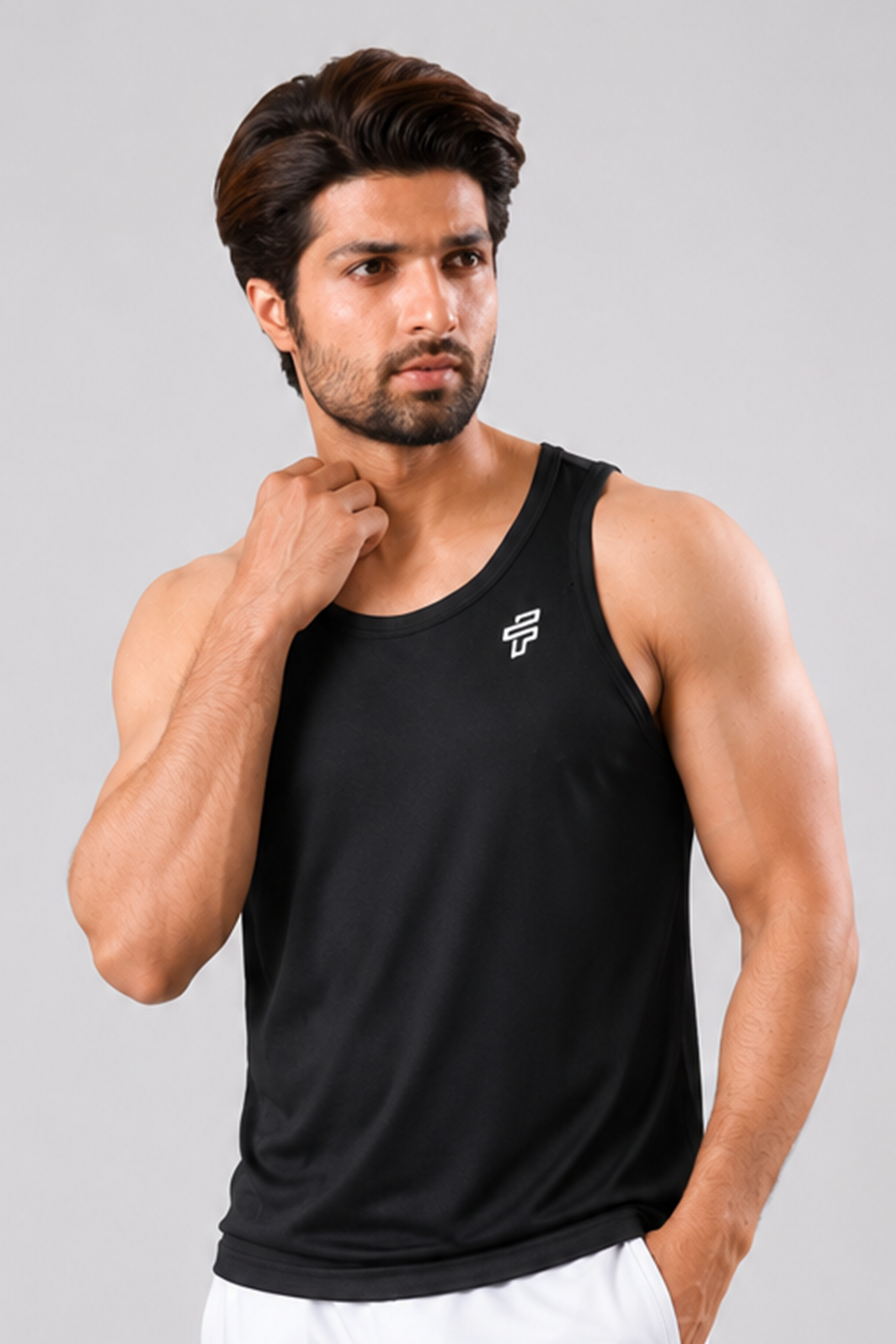 Black Stringer and Track Pants