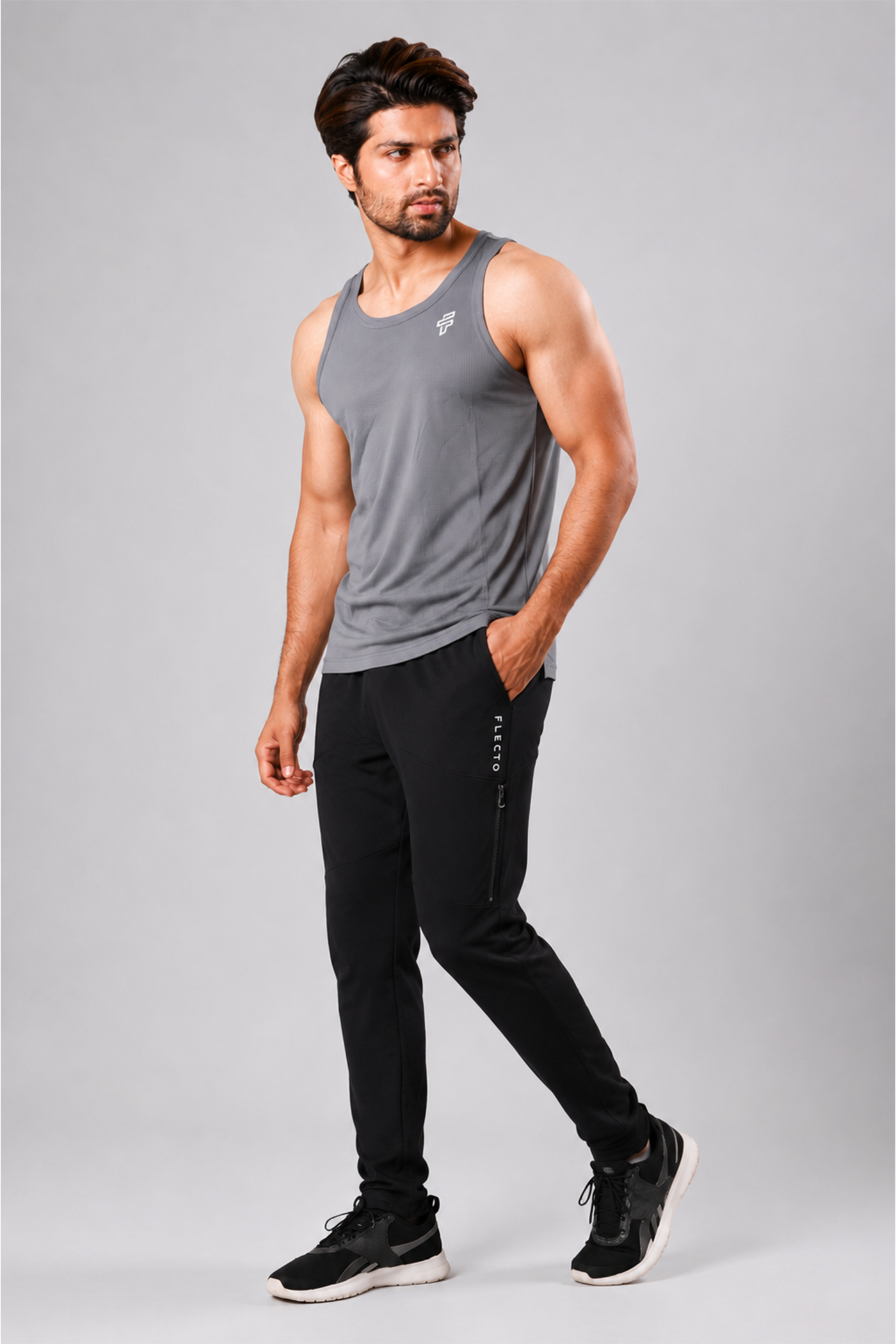 Grey Stringer and Track Pants