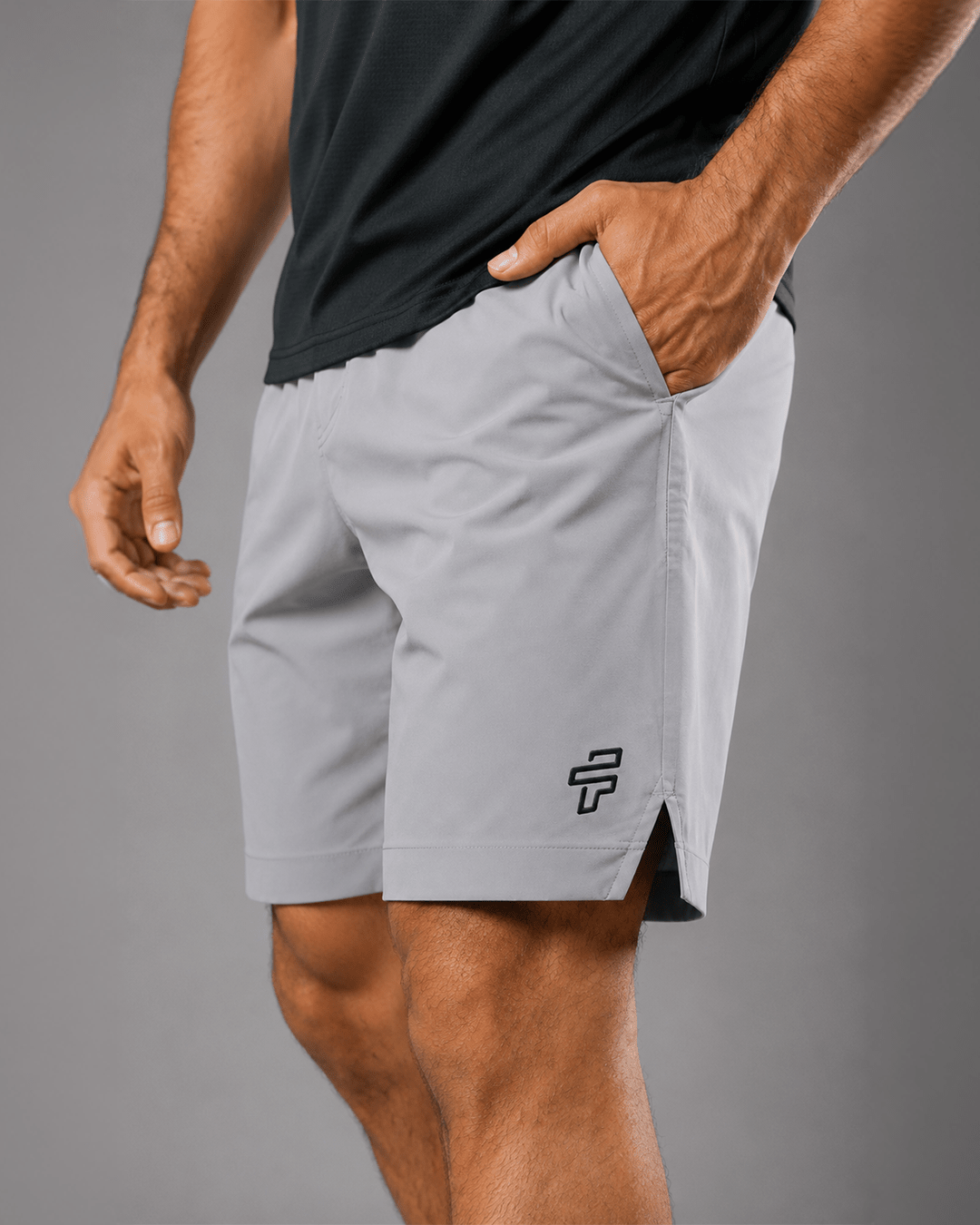 ⁠⁠Green Polo + Grey 2-in-1 Shorts - Flecto
