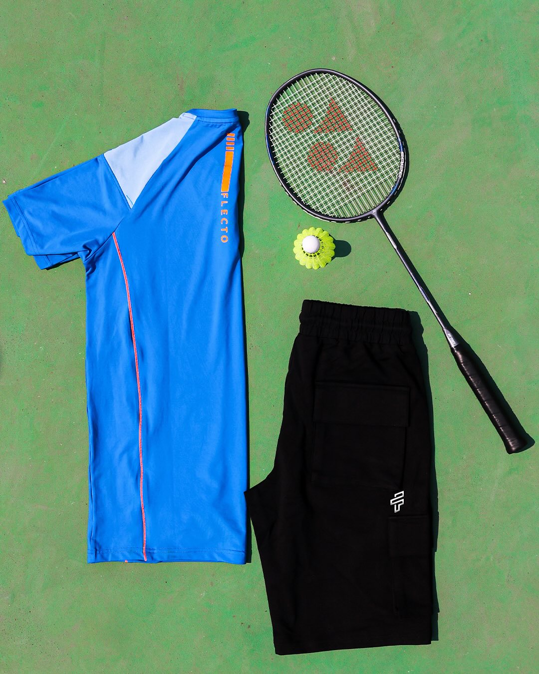 Tee and shorts combo designed for active wear with bold style and everyday comfort