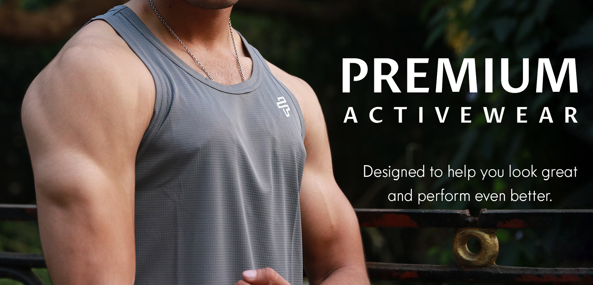 Flecto gym tank top designed for unrestricted upper-body movement