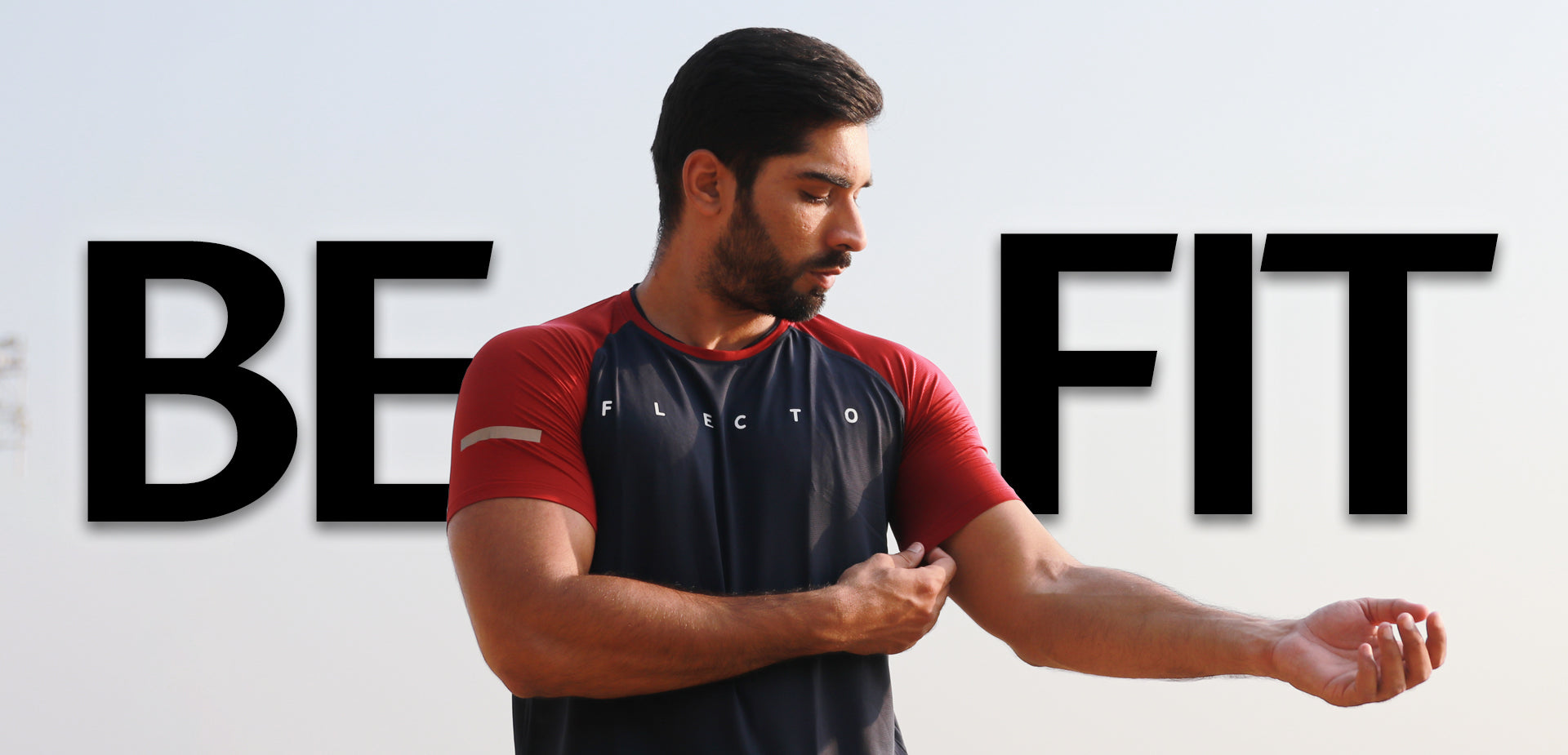 Flecto gym t-shirt supporting full range of motion during heavy training