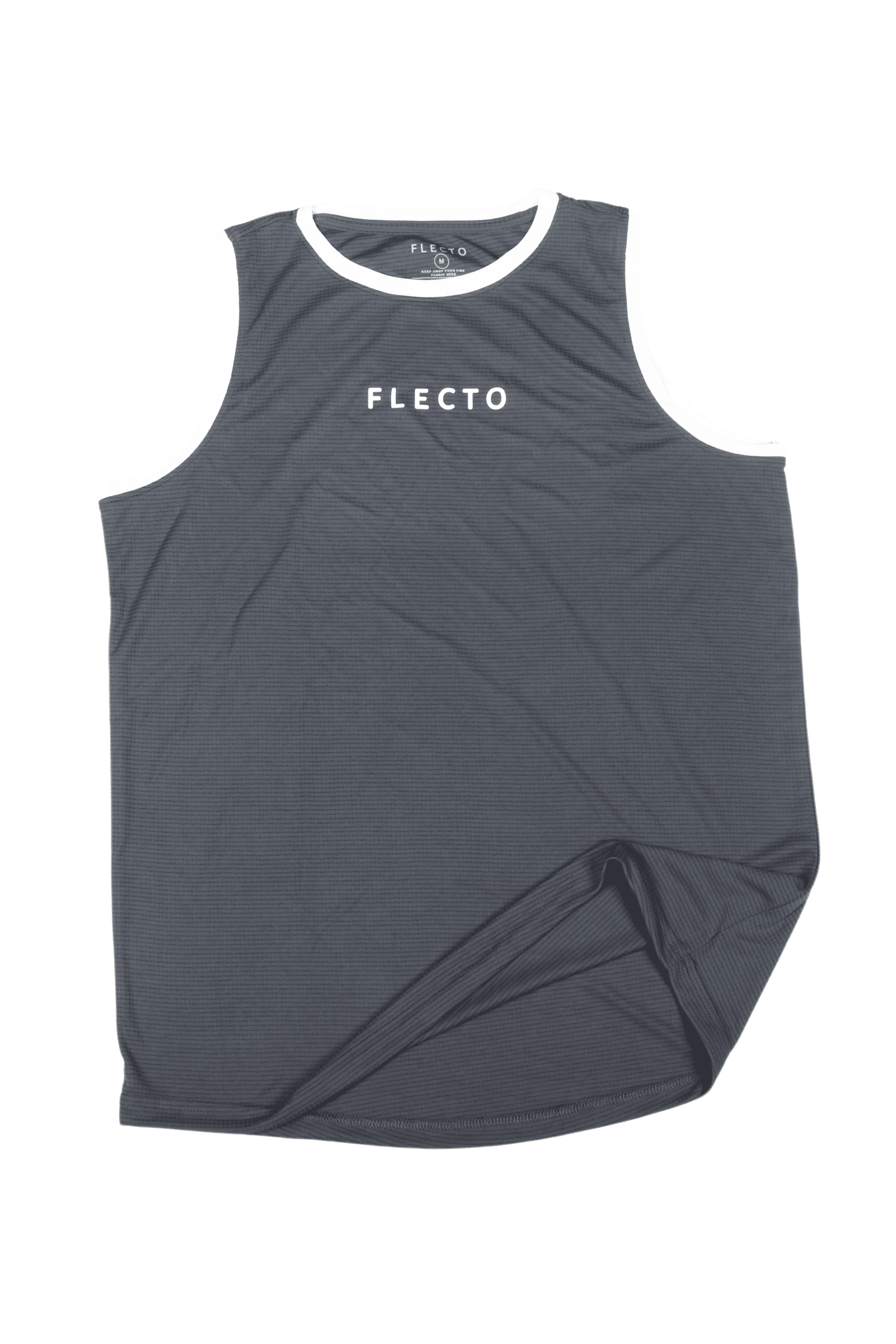 Contrast Trim Tank Top - Graphite - Flecto