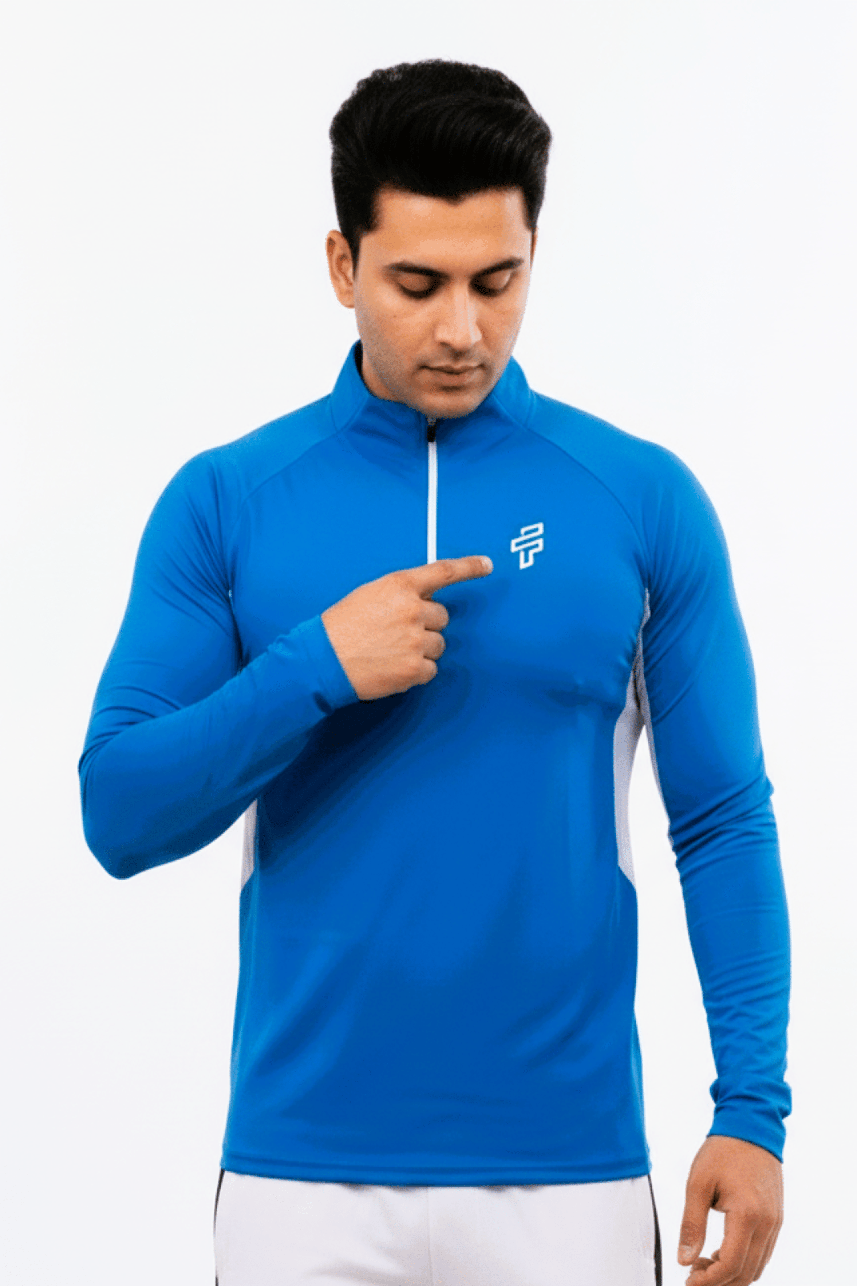 High Neck Full Sleeve Training Tshirt - Scuba for breathable gym and functional workouts
