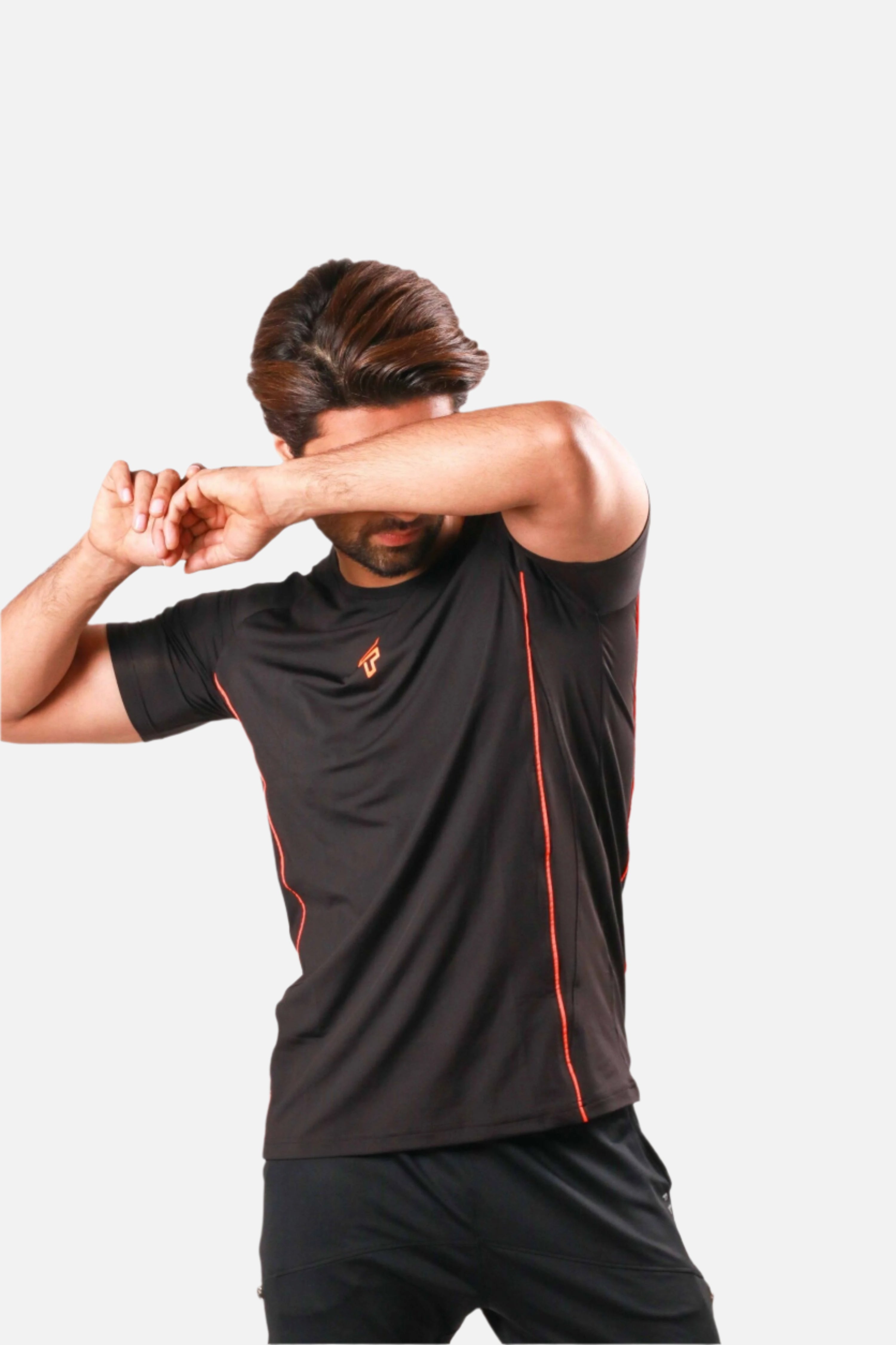 Men's Performance Tee - Black designed for gym, turf, and running