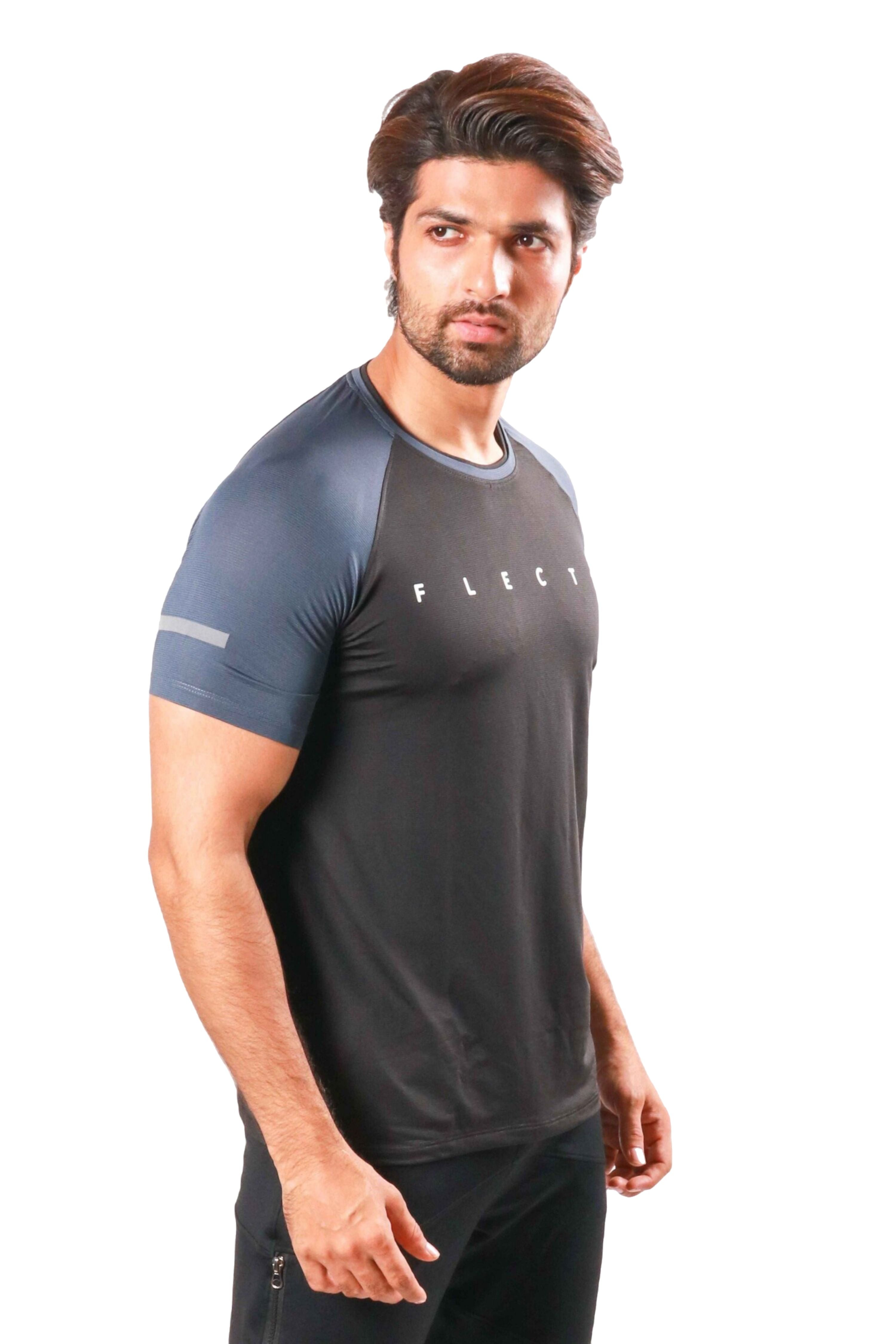 Raglan Jersey - Black/Gun Metal - Flecto