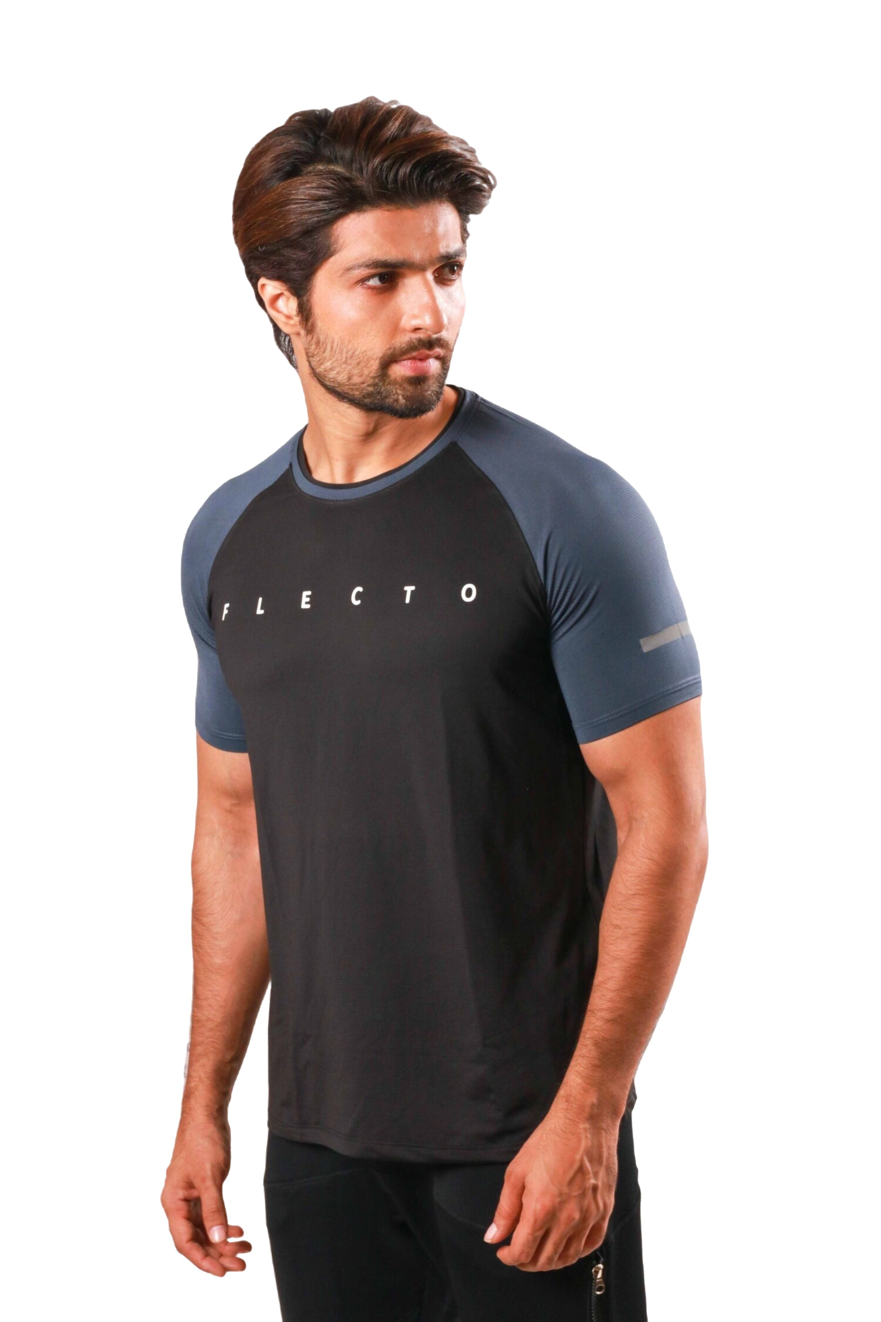 Raglan Jersey - Black/Gun Metal - Flecto