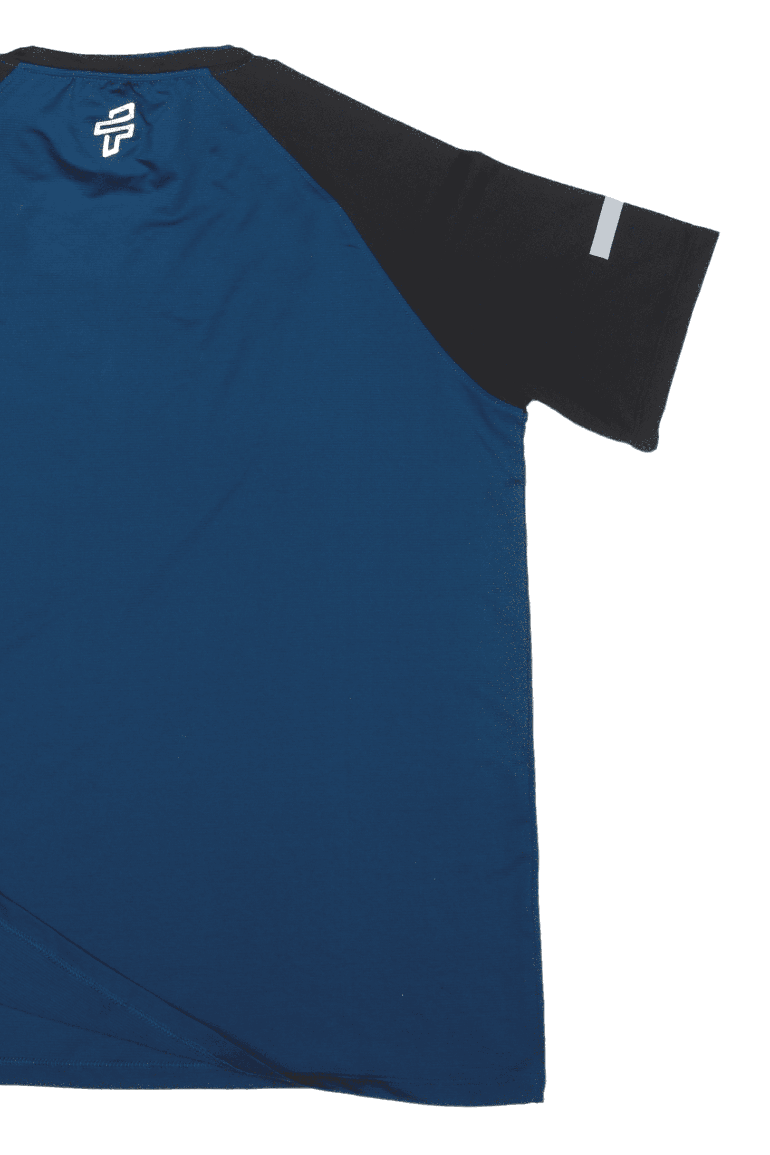 Classic blue and black jersey half sleeve designed for breathable and comfortable gym workouts