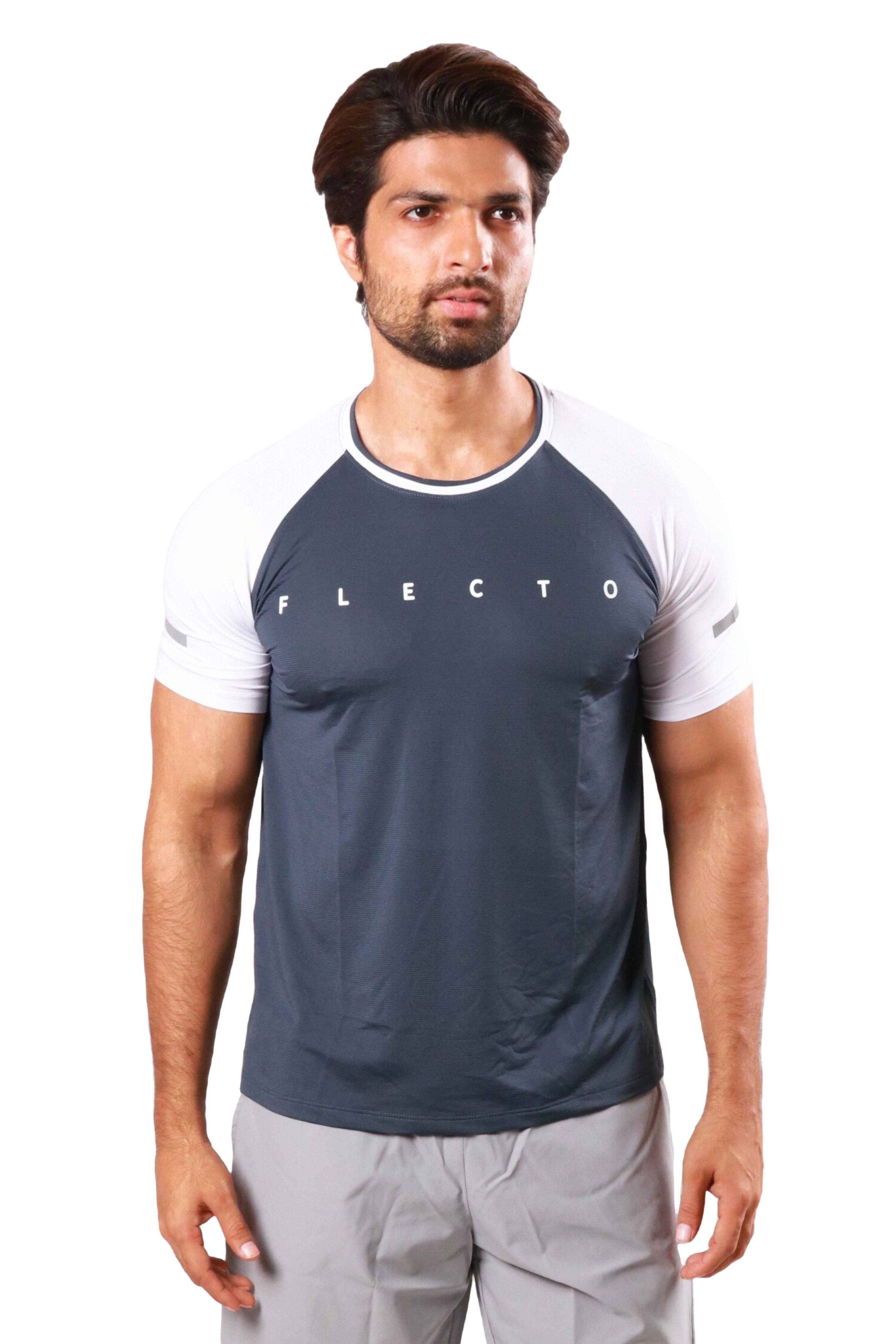 Raglan Jersey - Gun Metal/White - Flecto