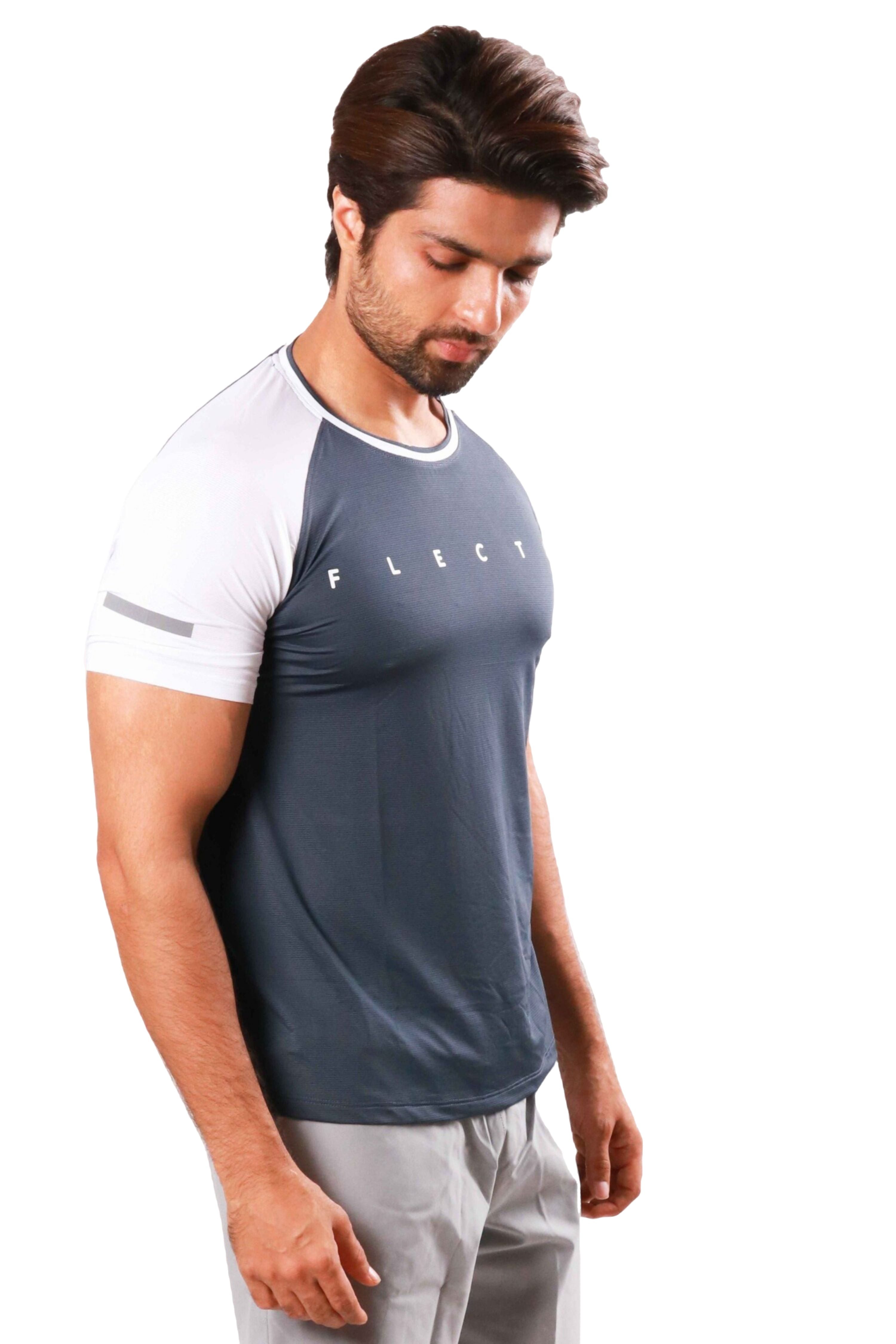 Raglan Jersey - Gun Metal/White - Flecto