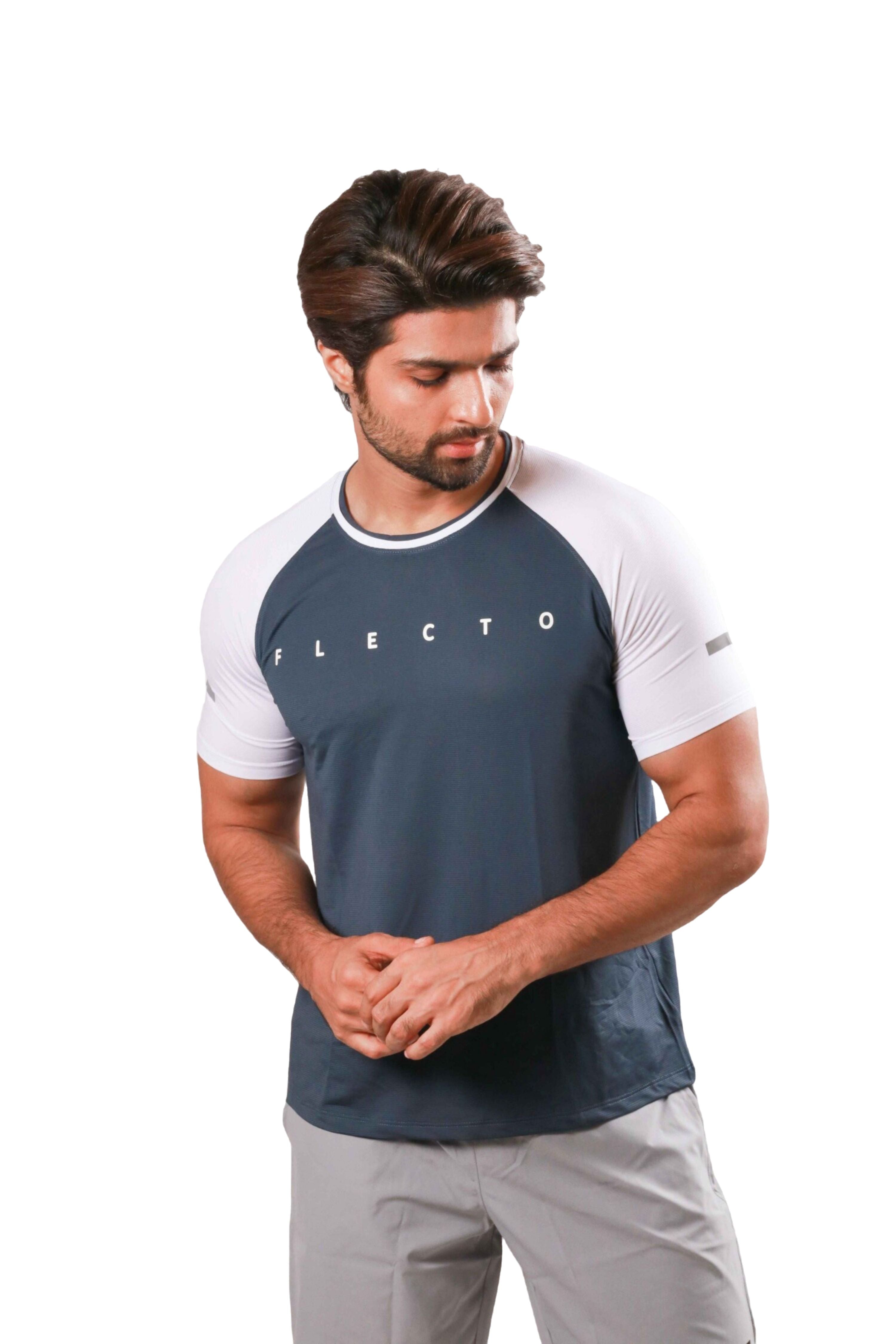 Raglan Jersey - Gun Metal/White - Flecto