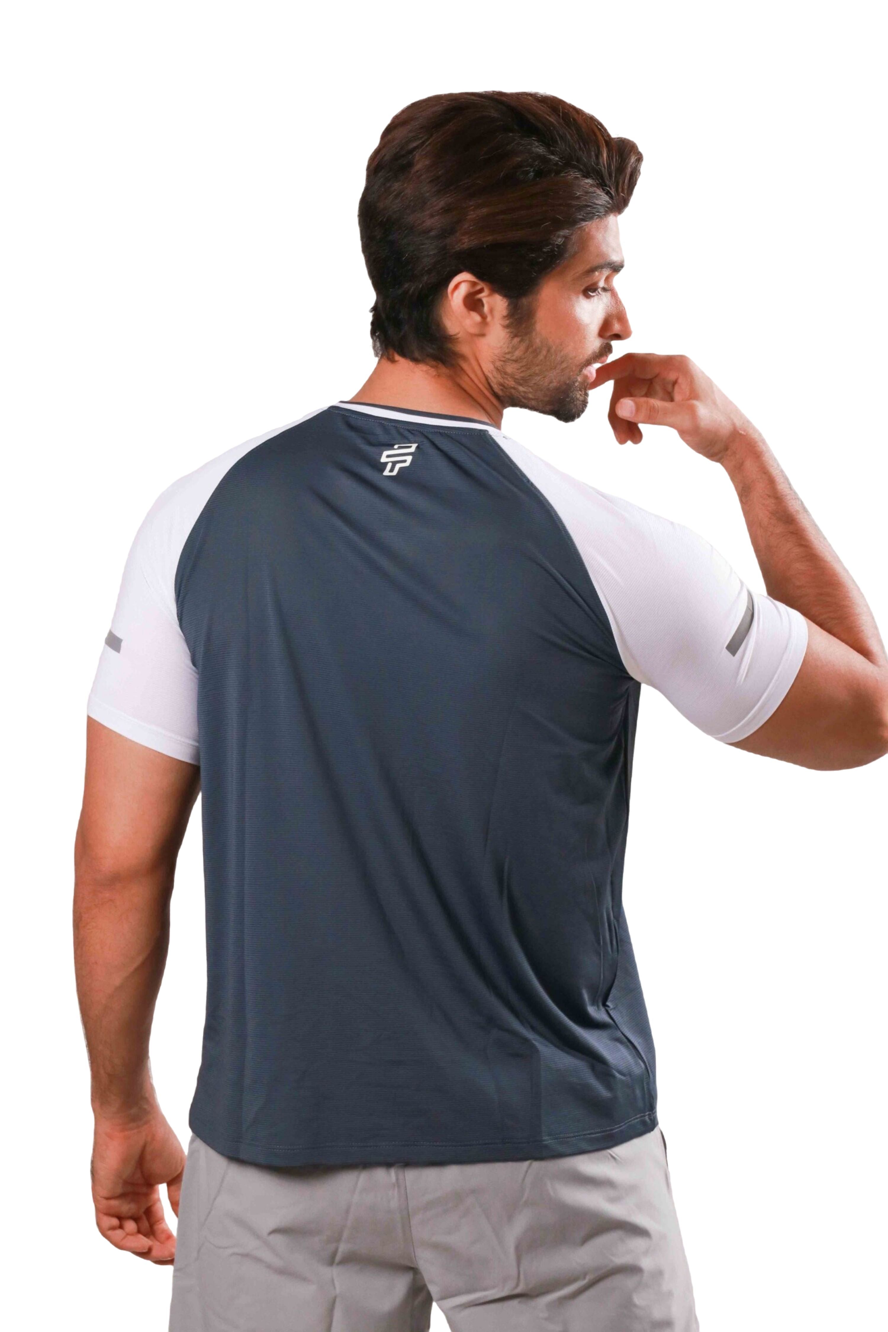 Raglan Jersey - Gun Metal/White - Flecto