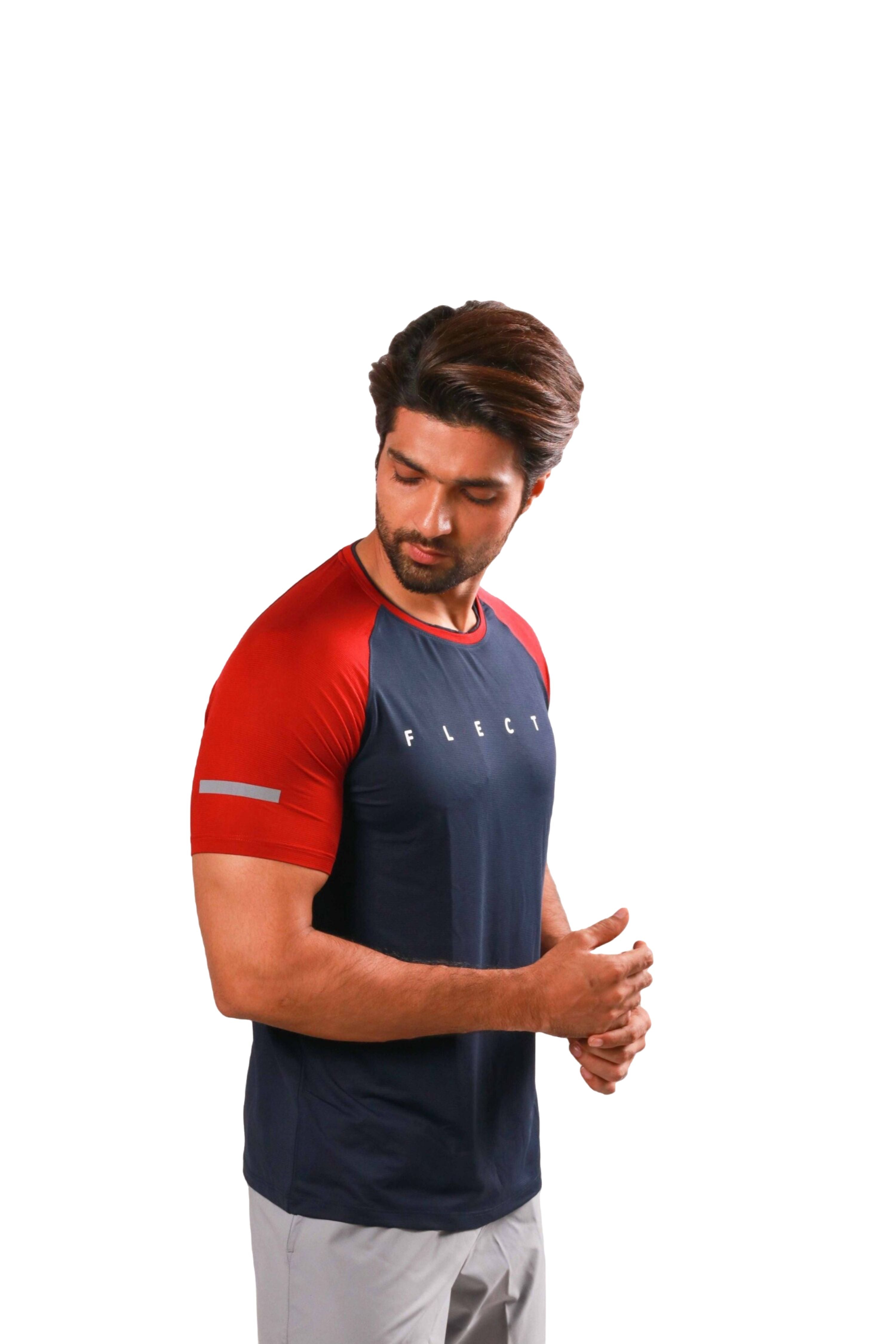 Raglan Jersey - Navy/Rust - Flecto