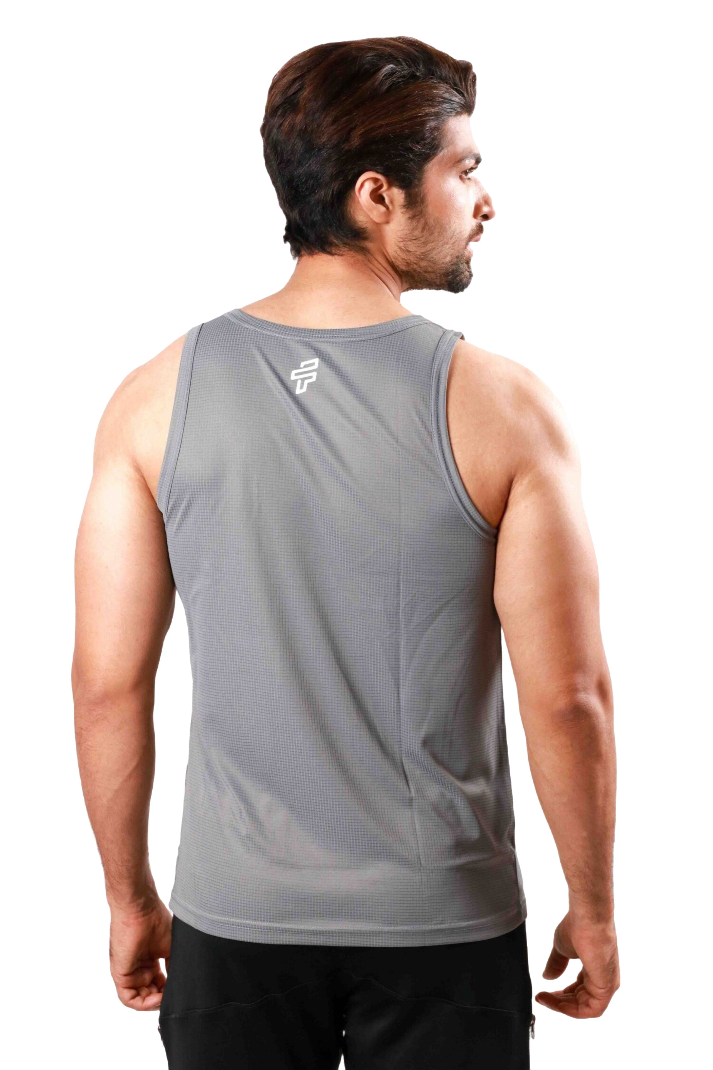 Graphite training singlet-stringer designed for lightweight and breathable gym workouts