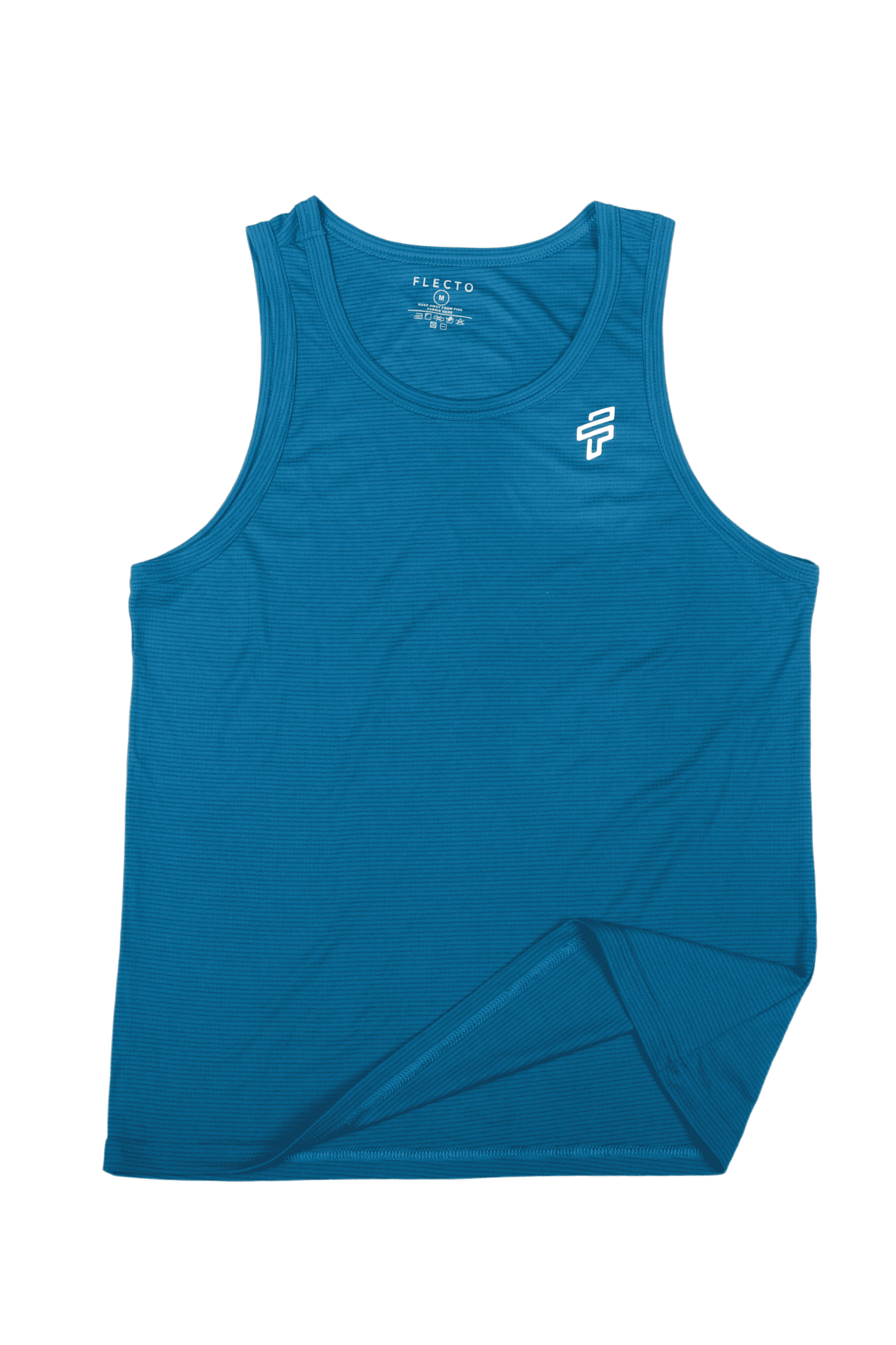 Teal training singlet-stringer designed for lightweight and breathable gym workouts