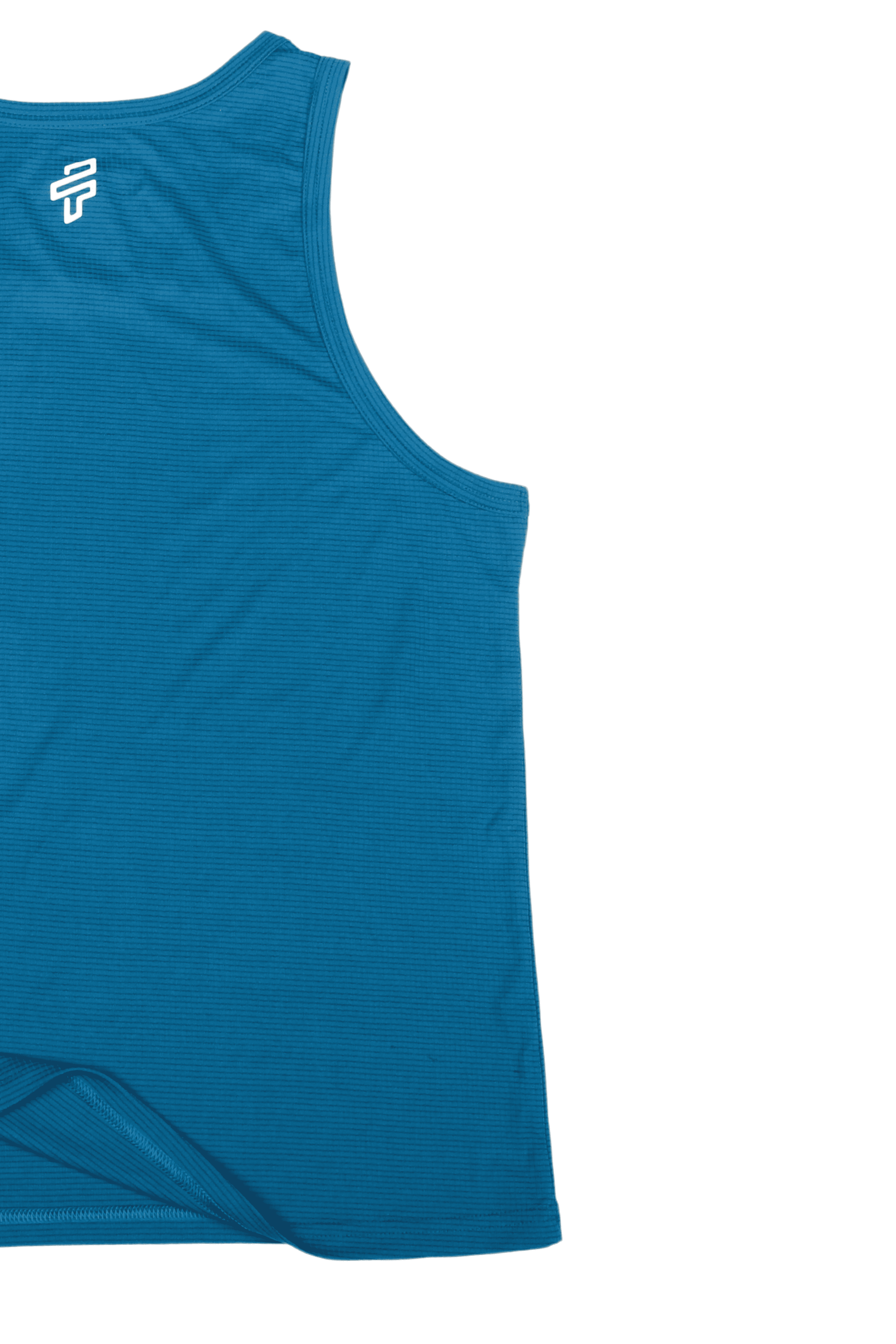 Teal training singlet-stringer designed for lightweight and breathable gym workouts